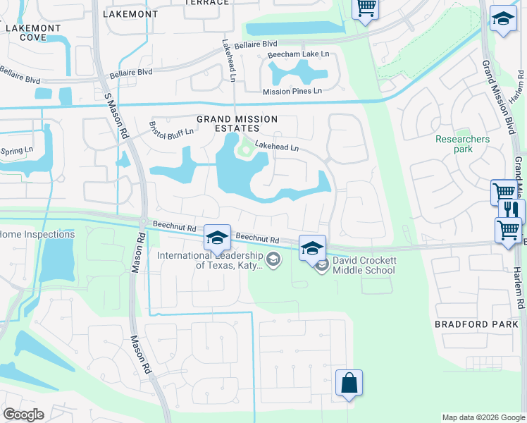 map of restaurants, bars, coffee shops, grocery stores, and more near 8506 Heather Maple Court in Richmond