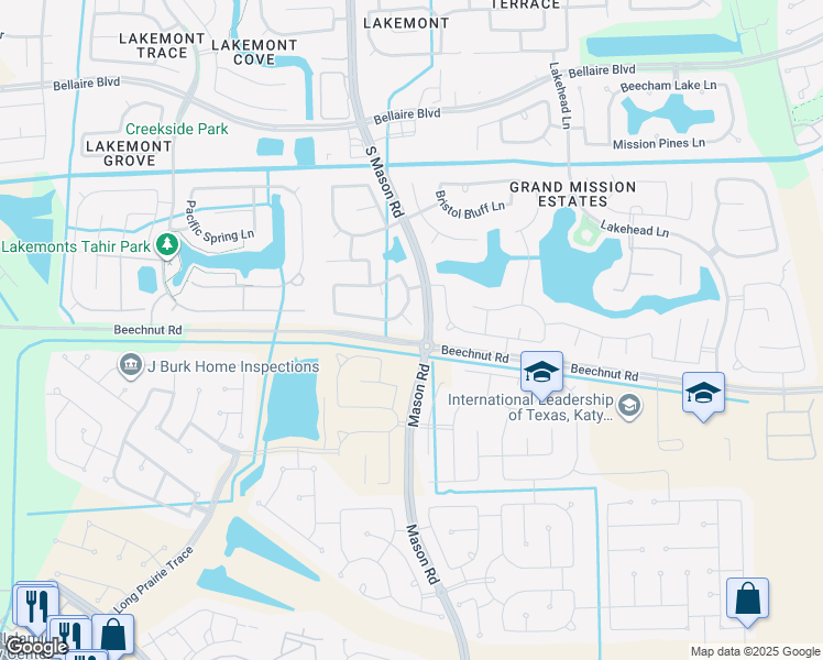 map of restaurants, bars, coffee shops, grocery stores, and more near 20507 Noble Ranch Court in Richmond