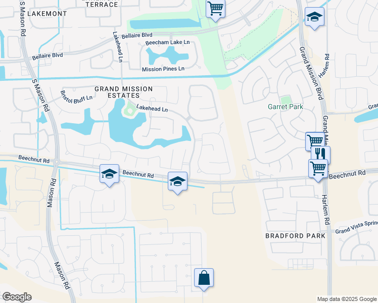 map of restaurants, bars, coffee shops, grocery stores, and more near 8411 Terrace Valley Circle in Richmond
