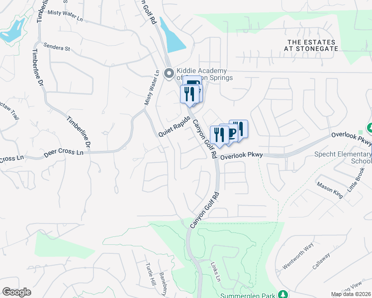 map of restaurants, bars, coffee shops, grocery stores, and more near 1018 Boulder Canyon in San Antonio