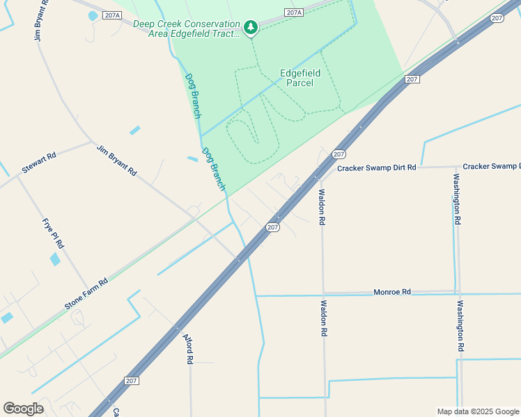 map of restaurants, bars, coffee shops, grocery stores, and more near 102 Kelly Street in East Palatka