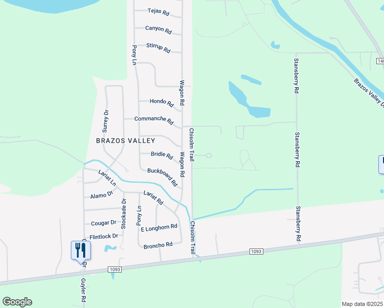 map of restaurants, bars, coffee shops, grocery stores, and more near 33606 Bridle Road in Simonton