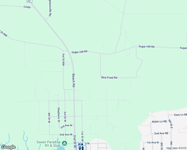 map of restaurants, bars, coffee shops, grocery stores, and more near 803 Bird Pond Road in Steinhatchee