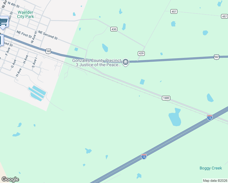 map of restaurants, bars, coffee shops, grocery stores, and more near in Waelder
