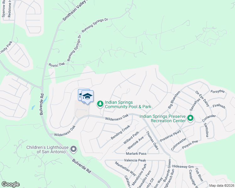 map of restaurants, bars, coffee shops, grocery stores, and more near 26003 Turquoise Sky in San Antonio