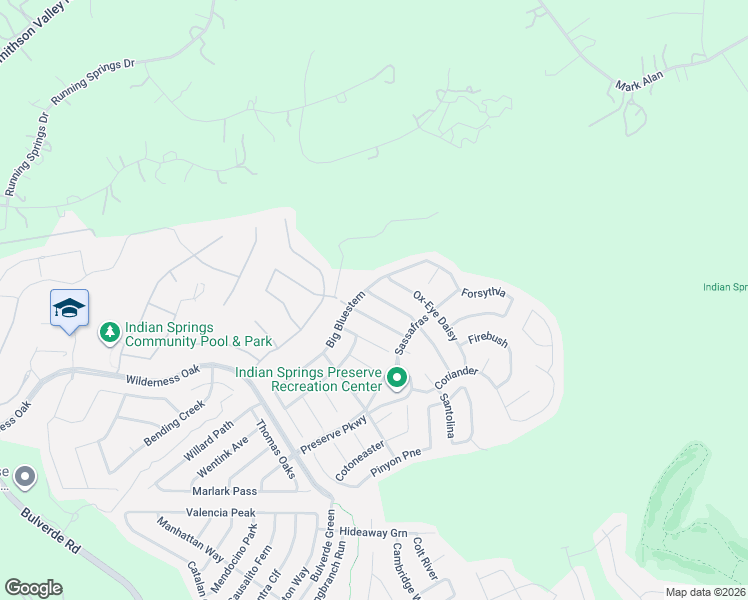 map of restaurants, bars, coffee shops, grocery stores, and more near 26111 Big Bluestem in San Antonio