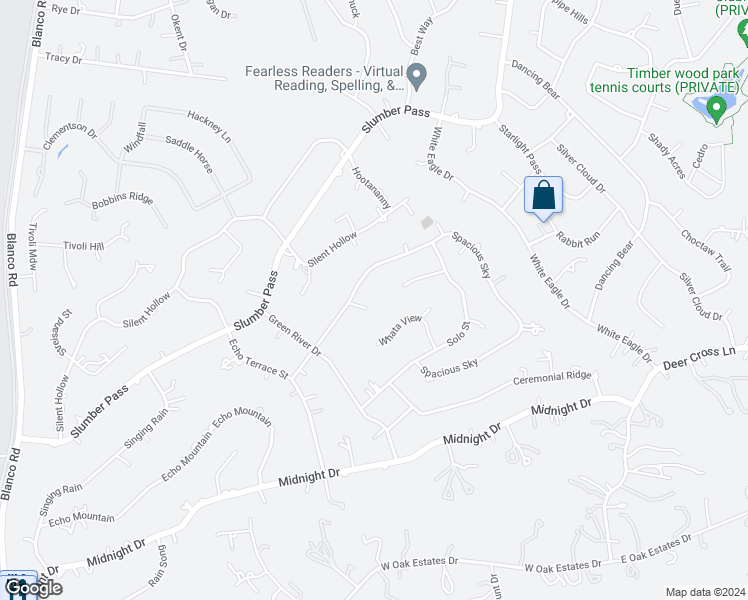 map of restaurants, bars, coffee shops, grocery stores, and more near 26006 Figaro in San Antonio