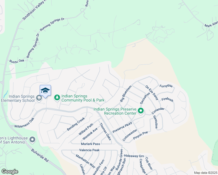 map of restaurants, bars, coffee shops, grocery stores, and more near 3415 Chickasaw in San Antonio