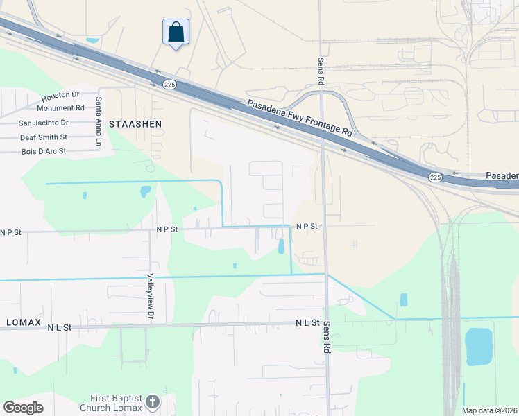 map of restaurants, bars, coffee shops, grocery stores, and more near 11719 Milam Drive in La Porte
