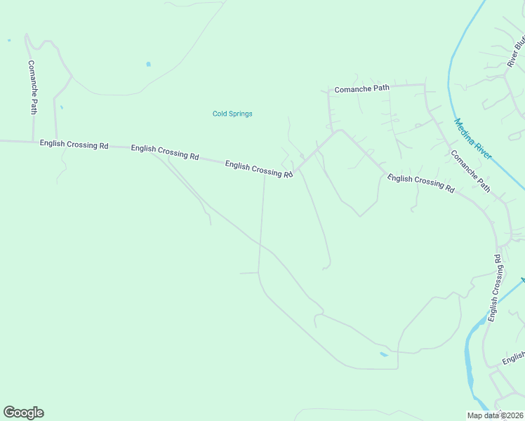 map of restaurants, bars, coffee shops, grocery stores, and more near 2136 English Crossing Road in Bandera