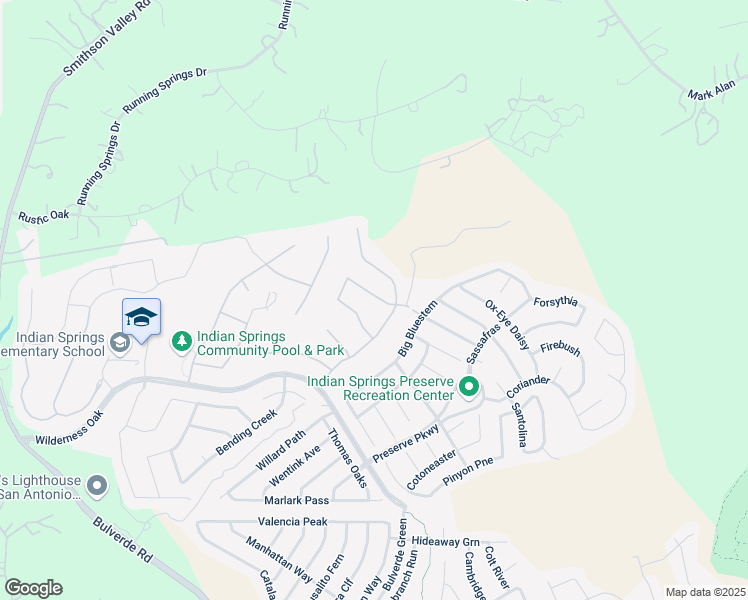 map of restaurants, bars, coffee shops, grocery stores, and more near 3415 Chickasaw in San Antonio