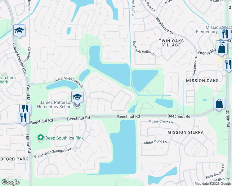 map of restaurants, bars, coffee shops, grocery stores, and more near 8515 Belfast Manor Ln in Richmond