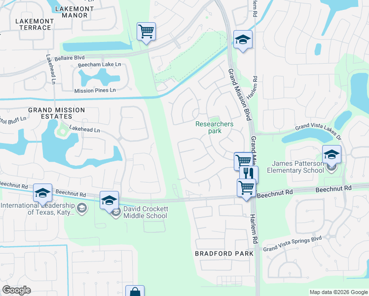 map of restaurants, bars, coffee shops, grocery stores, and more near 19519 Sundance Edge Court in Richmond