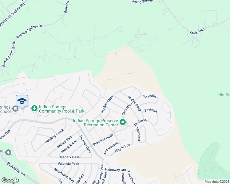 map of restaurants, bars, coffee shops, grocery stores, and more near 26111 Big Bluestem in San Antonio