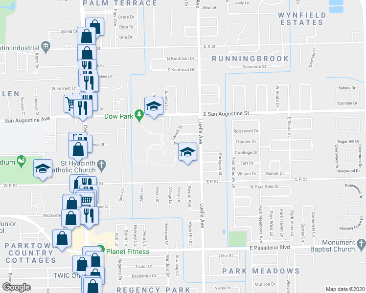 map of restaurants, bars, coffee shops, grocery stores, and more near 922 Paulette Drive in Deer Park
