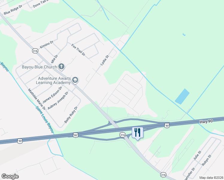 map of restaurants, bars, coffee shops, grocery stores, and more near 266 Highland Oaks Avenue in Gray