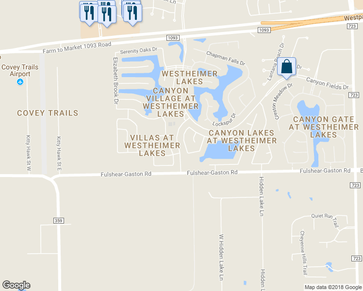 map of restaurants, bars, coffee shops, grocery stores, and more near 11027 Pierce Valley Drive in Richmond