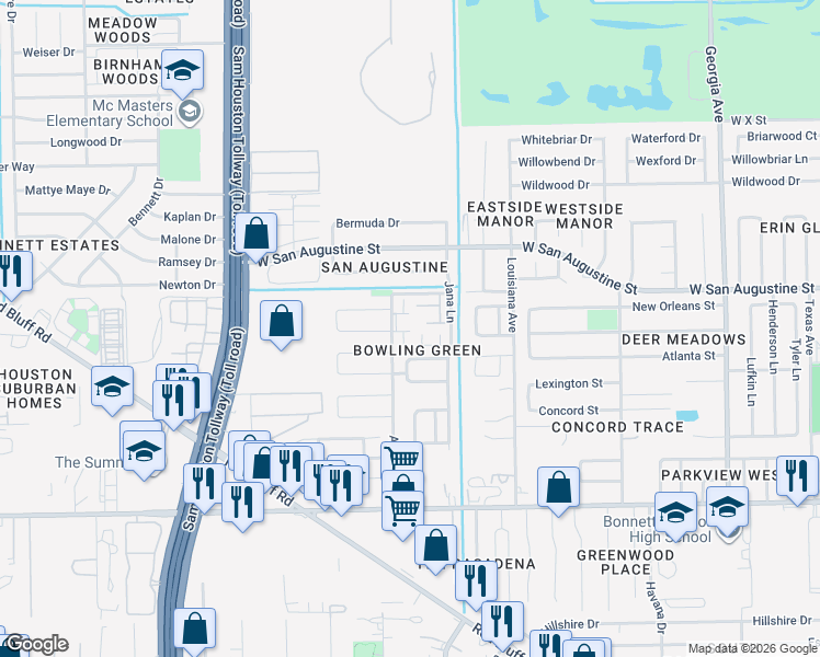 map of restaurants, bars, coffee shops, grocery stores, and more near 4116 Keeler Court in Pasadena