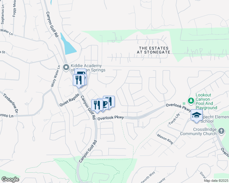 map of restaurants, bars, coffee shops, grocery stores, and more near 26119 Meadowlark Bay in San Antonio