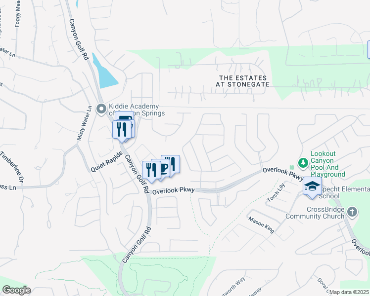 map of restaurants, bars, coffee shops, grocery stores, and more near 26119 Meadowlark Bay in San Antonio