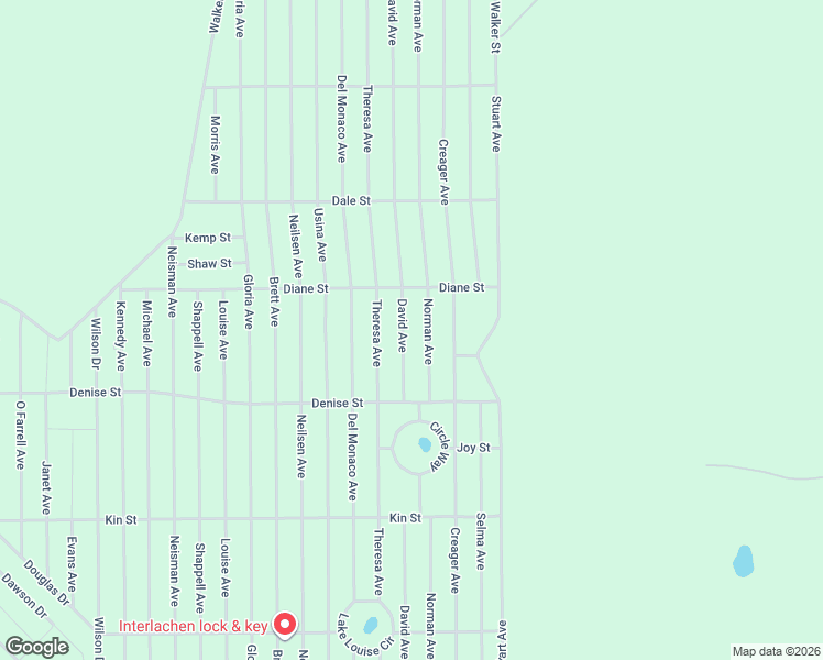 map of restaurants, bars, coffee shops, grocery stores, and more near 522 David Avenue in Interlachen