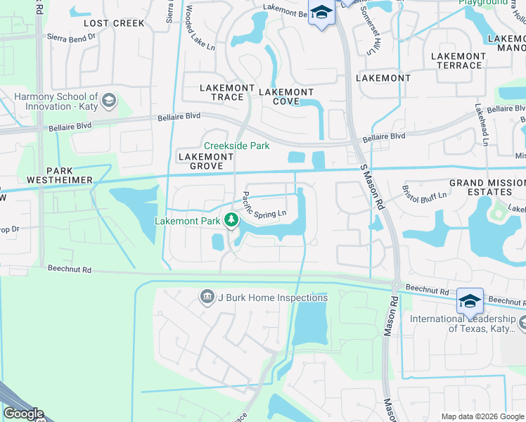 map of restaurants, bars, coffee shops, grocery stores, and more near 7915 Pacific Spring Lane in Richmond