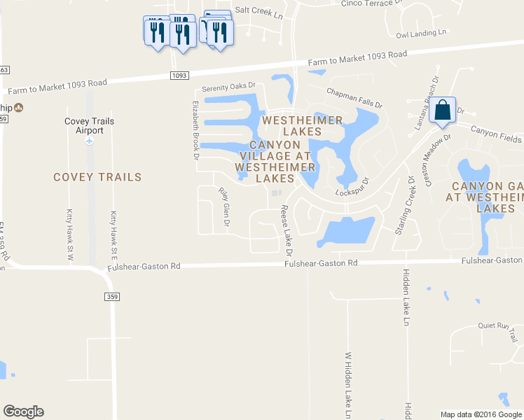 map of restaurants, bars, coffee shops, grocery stores, and more near 26138 Ripley Hills Drive in Richmond