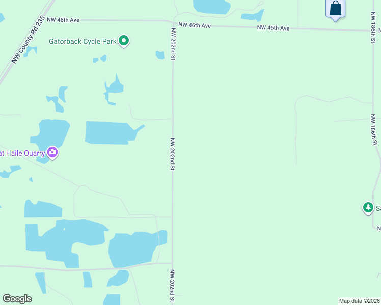 map of restaurants, bars, coffee shops, grocery stores, and more near Southwest 202nd Street in Newberry
