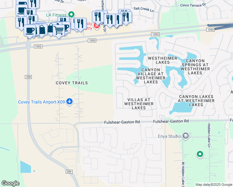 map of restaurants, bars, coffee shops, grocery stores, and more near Jacob Crossing Drive in Richmond