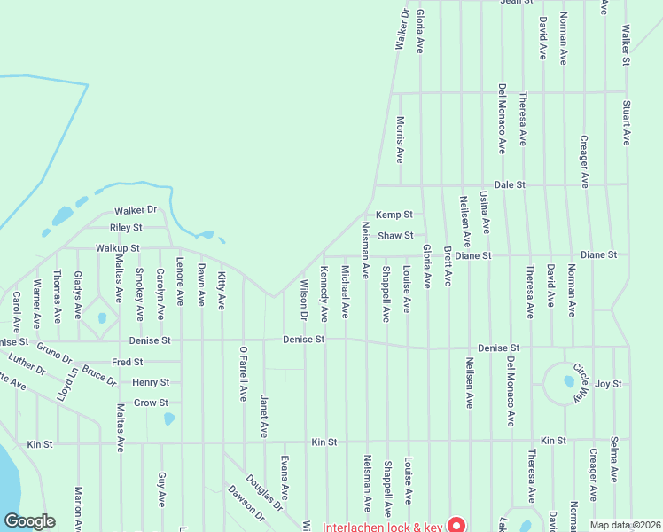 map of restaurants, bars, coffee shops, grocery stores, and more near 1211 Diane Street in Interlachen