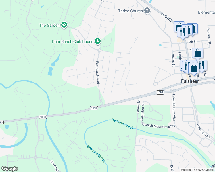 map of restaurants, bars, coffee shops, grocery stores, and more near 8514 Flagman Trl in Fulshear
