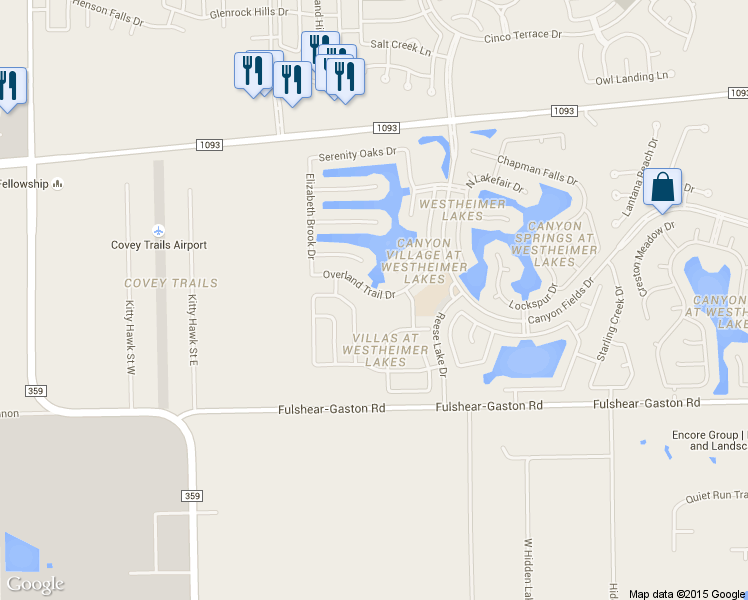 map of restaurants, bars, coffee shops, grocery stores, and more near 11106 Overland Trail Drive in Richmond