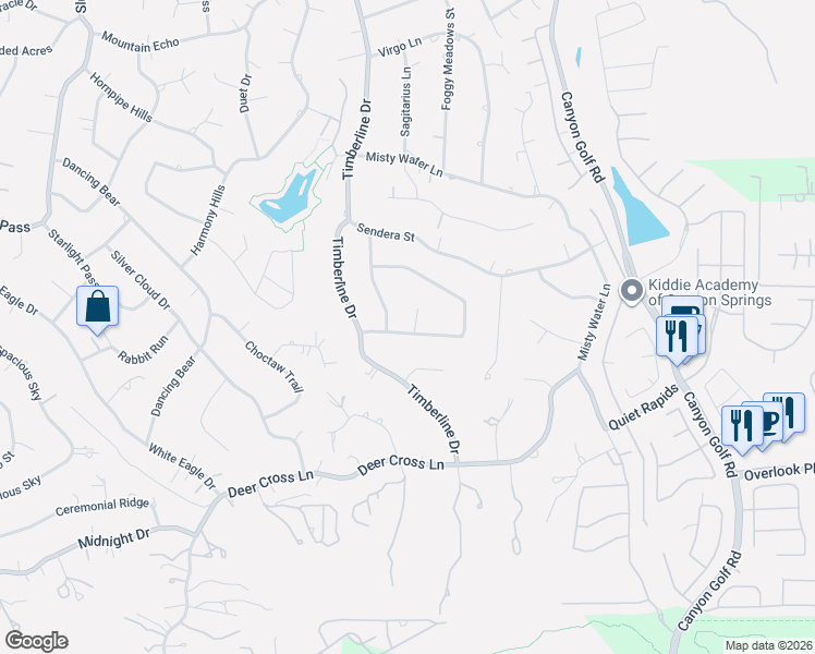 map of restaurants, bars, coffee shops, grocery stores, and more near 2623 Romance Point Street in San Antonio
