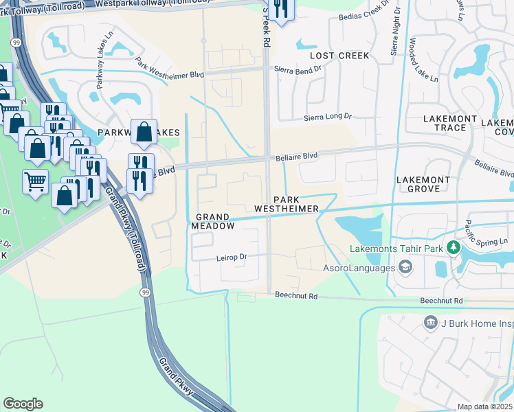 map of restaurants, bars, coffee shops, grocery stores, and more near 6818 Claire Brook Drive in Richmond