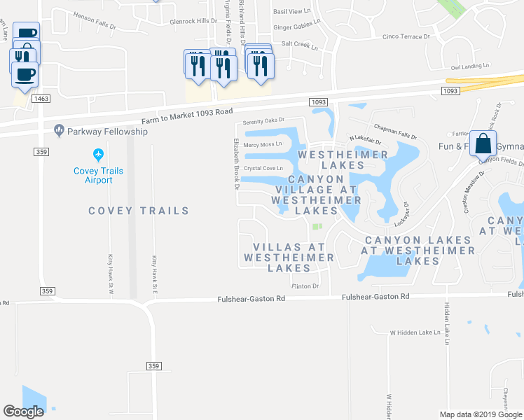 map of restaurants, bars, coffee shops, grocery stores, and more near 11018 Overland Trail Drive in Richmond