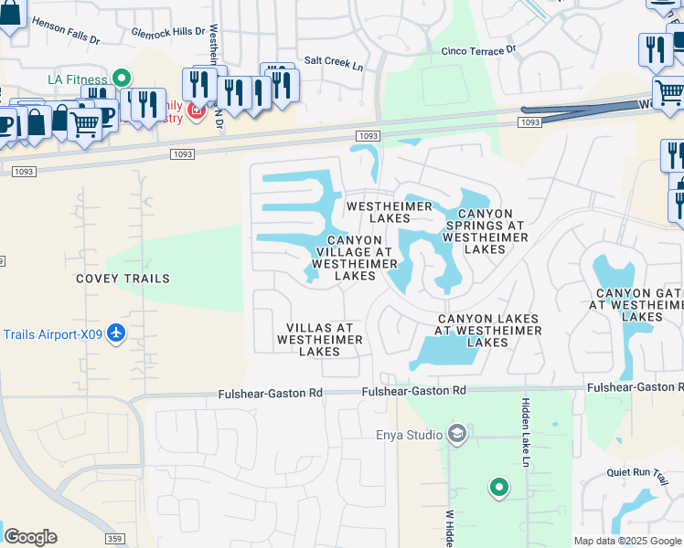 map of restaurants, bars, coffee shops, grocery stores, and more near 11211 Overland Trail Drive in Richmond