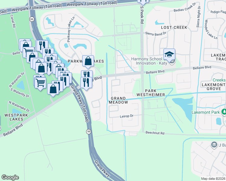 map of restaurants, bars, coffee shops, grocery stores, and more near 22126 Legendre Road in Richmond
