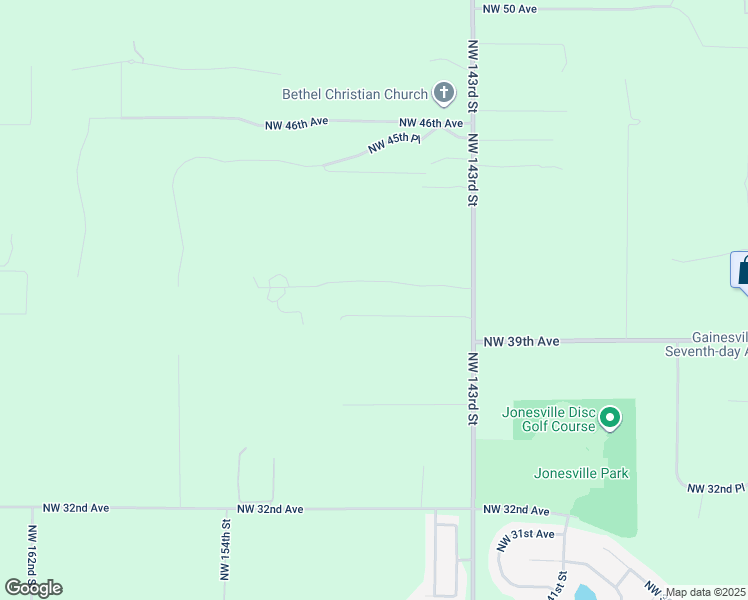 map of restaurants, bars, coffee shops, grocery stores, and more near 14621 Northwest 41st Avenue in Newberry