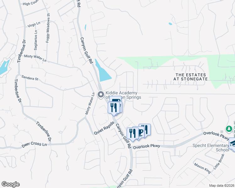 map of restaurants, bars, coffee shops, grocery stores, and more near 26331 Marsh Pond in San Antonio