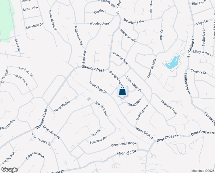 map of restaurants, bars, coffee shops, grocery stores, and more near 410 Sunrise Hill in San Antonio