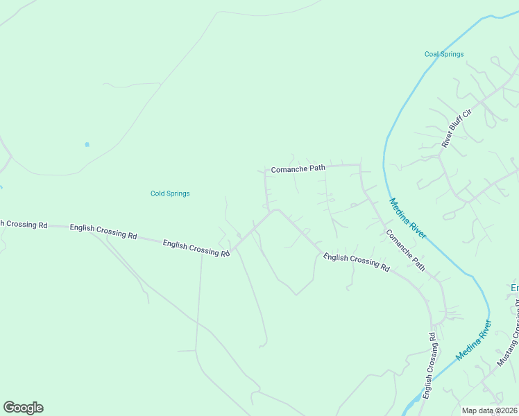 map of restaurants, bars, coffee shops, grocery stores, and more near 135 Comanche Path in Bandera
