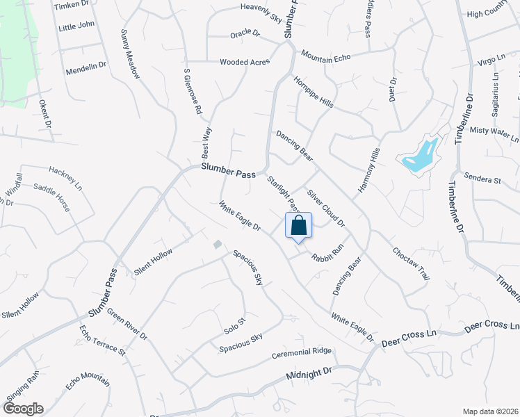 map of restaurants, bars, coffee shops, grocery stores, and more near 410 Sunrise Hill in San Antonio