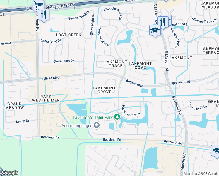 map of restaurants, bars, coffee shops, grocery stores, and more near 21114 Maybrook Manor Lane in Richmond