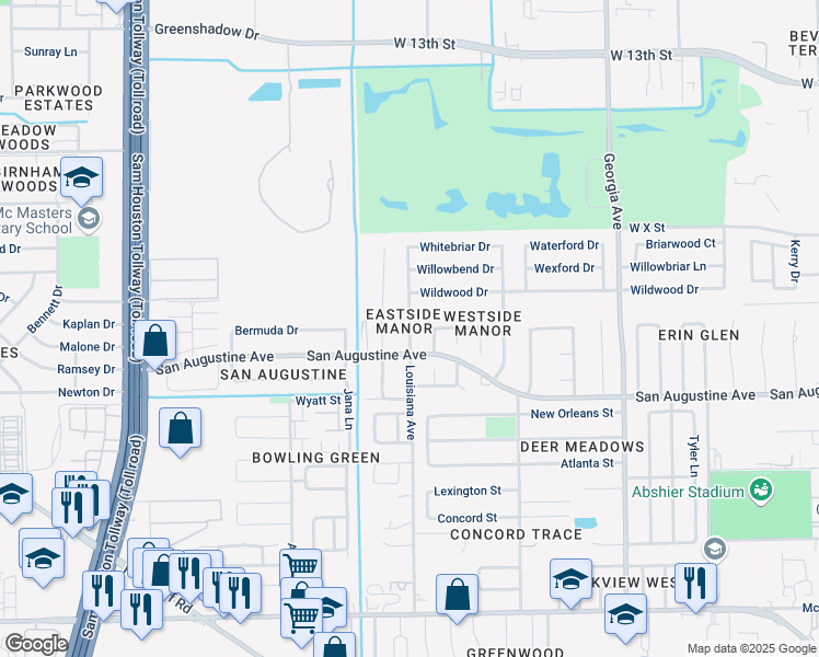 map of restaurants, bars, coffee shops, grocery stores, and more near 4503 San Augustine Avenue in Pasadena