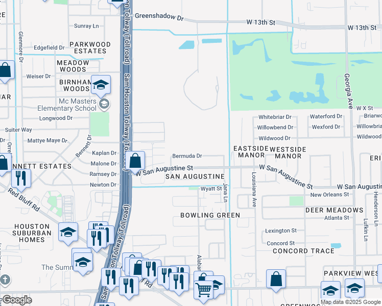 map of restaurants, bars, coffee shops, grocery stores, and more near 4159 Bermuda Drive in Pasadena