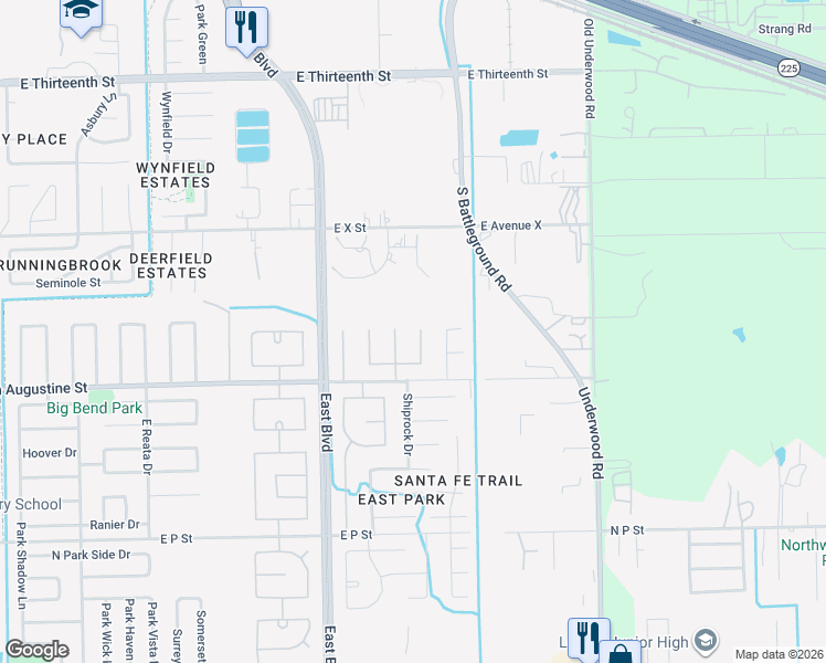 map of restaurants, bars, coffee shops, grocery stores, and more near 2302 Lisa Lane in Deer Park