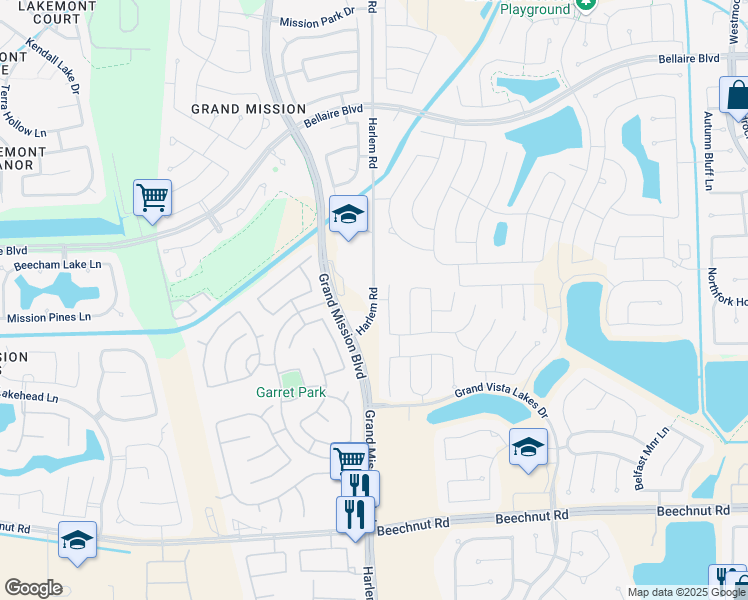 map of restaurants, bars, coffee shops, grocery stores, and more near 9303 Harlem Road in Richmond