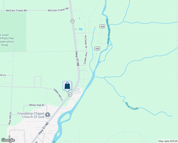 map of restaurants, bars, coffee shops, grocery stores, and more near 1808 Oak Avenue in Steinhatchee