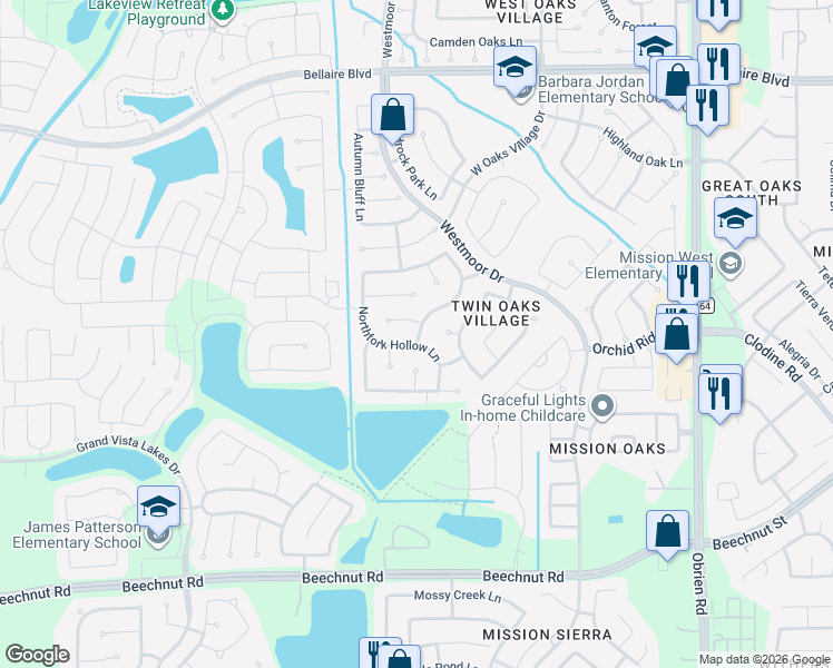 map of restaurants, bars, coffee shops, grocery stores, and more near 7715 Clarendon Bend Lane in Richmond