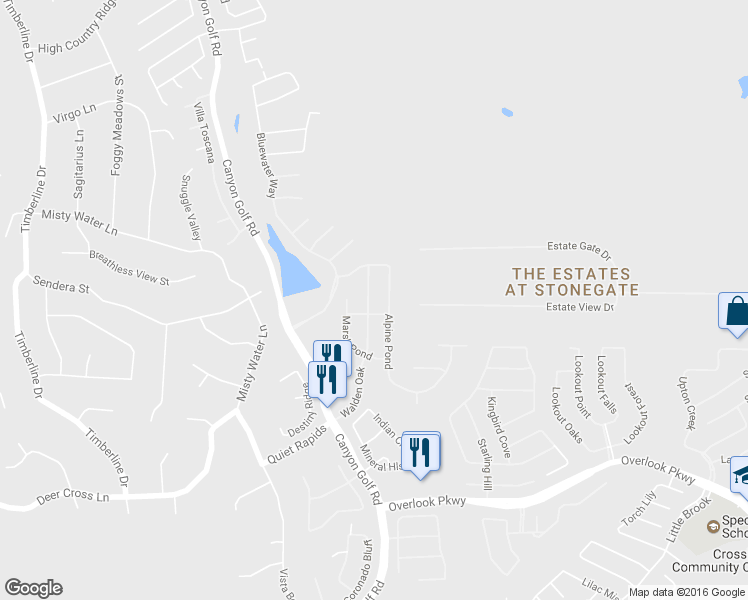 map of restaurants, bars, coffee shops, grocery stores, and more near 26418 Walden Oak in San Antonio